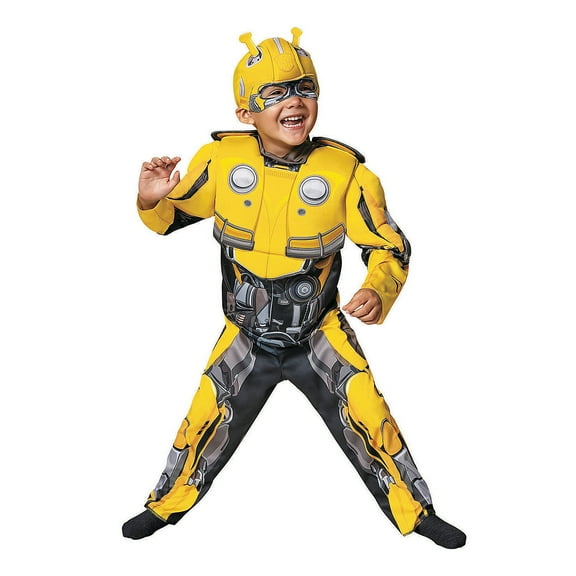 Disguise Toddler Boys' Bumblebee Muscle Jumpsuit Costume - 3T-4T