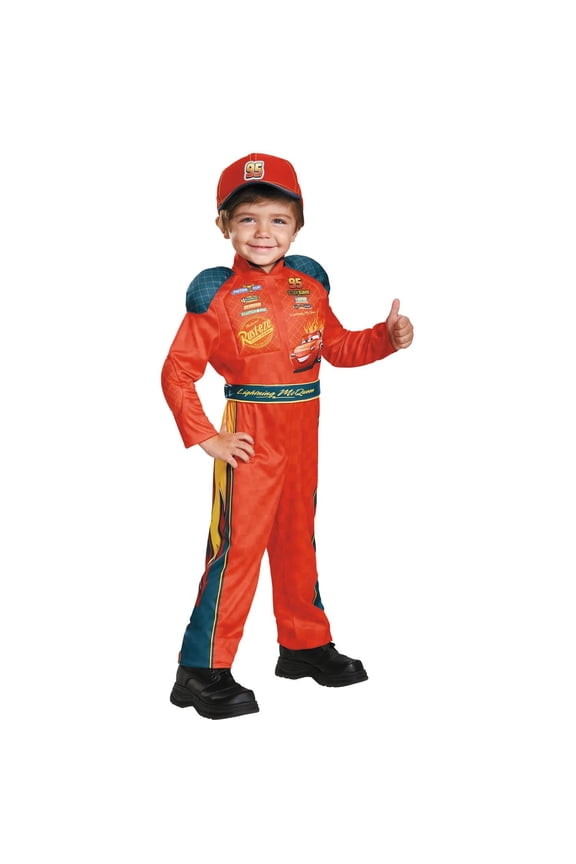 Toddler Boys' Cars 3 Classic Lightning McQueen Jumpsuit Costume - Size 3T-4T