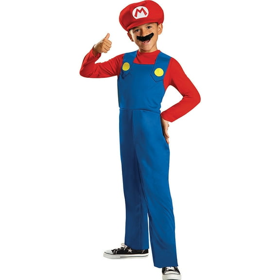 Disguise Toddler Boys' Classic Mario Jumpsuit Costume - Size 3T-4T