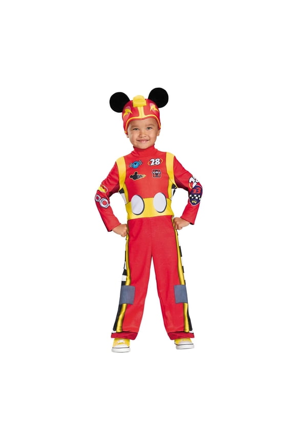 Toddler Boys' Classic Mickey Mouse Roadster Jumpsuit Costume - Size 3T-4T