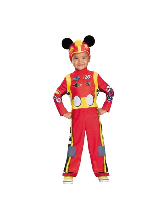 Toddler Boys' Classic Mickey Mouse Roadster Jumpsuit Costume - Size 4-6