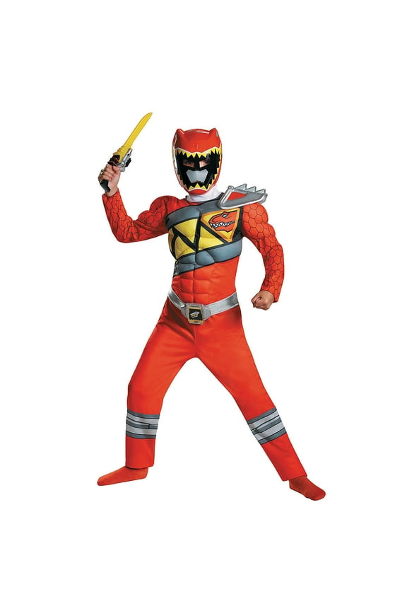 Toddler Boys' Classic Power Rangers Dino Charge Red Ranger Muscle Costume - Size 4-6