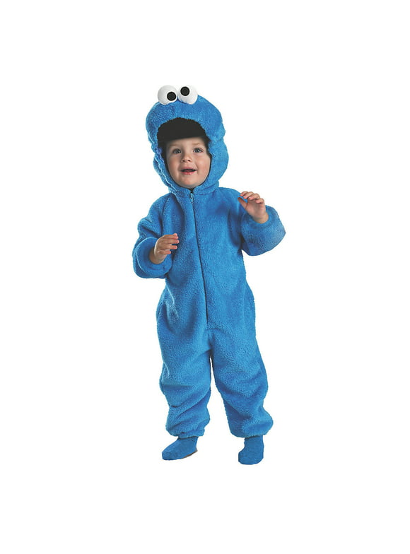 Disguise Toddler Boys' Deluxe Sesame Street Cookie Monster Jumpsuit Costume - Size 2T