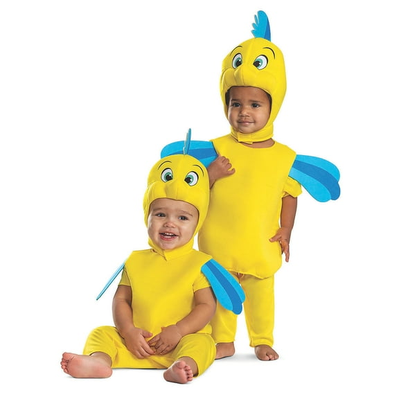Disguise Toddler Boys' Disney's The Little Mermaid Flounder Classic Costume - Size 3T-4T - Yellow