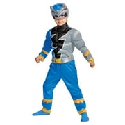 Disguise Toddler Boys' Power Rangers Dino Fury Blue Ranger Muscle Jumpsuit Costume - Size 4-6