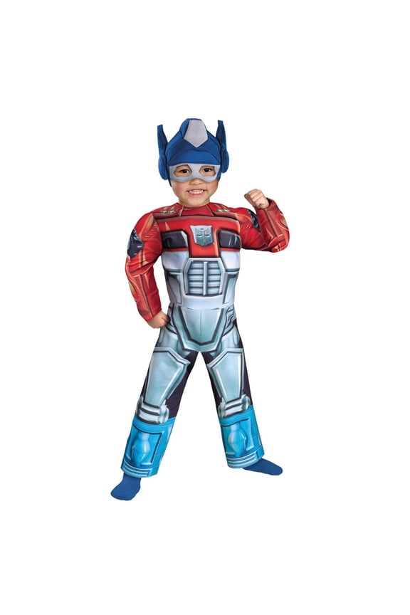 Toddler Boys' Transformers Rescue Bots Optimus Prime Muscle Jumpsuit Costume - Size 3T-4T
