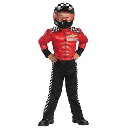 Disguise Toddler Boys' Turbo Racer Muscle Jumpsuit Costume - Size 4-6