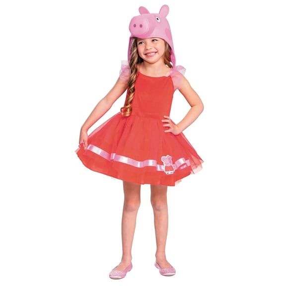 Peppa Pig Girl's Tutu Halloween Classic Costume - Red - 3T-4T