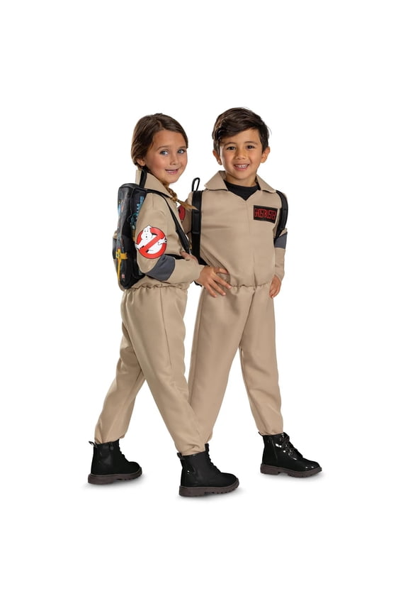 Toddler Ghostbusters: Frozen Empire Flight Suit Costume - Size 3T-4T - Beige