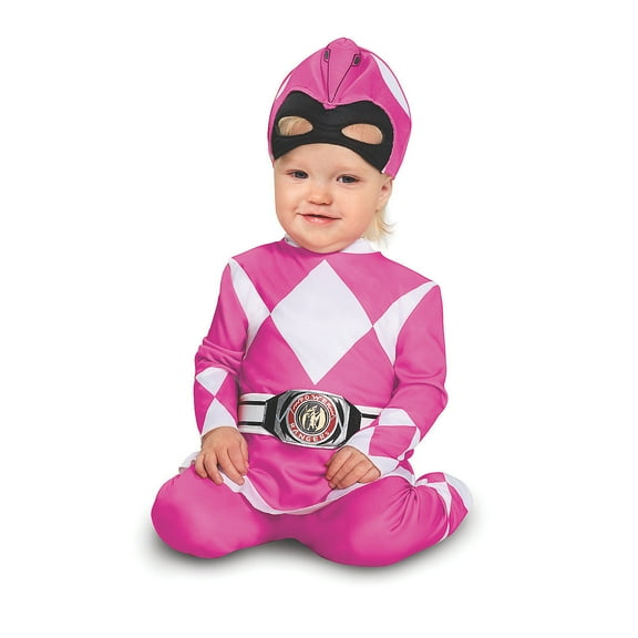 Disguise Toddler Girls' Classic Mighty Morphin Pink Ranger Jumpsuit Costume - 12-18 Months