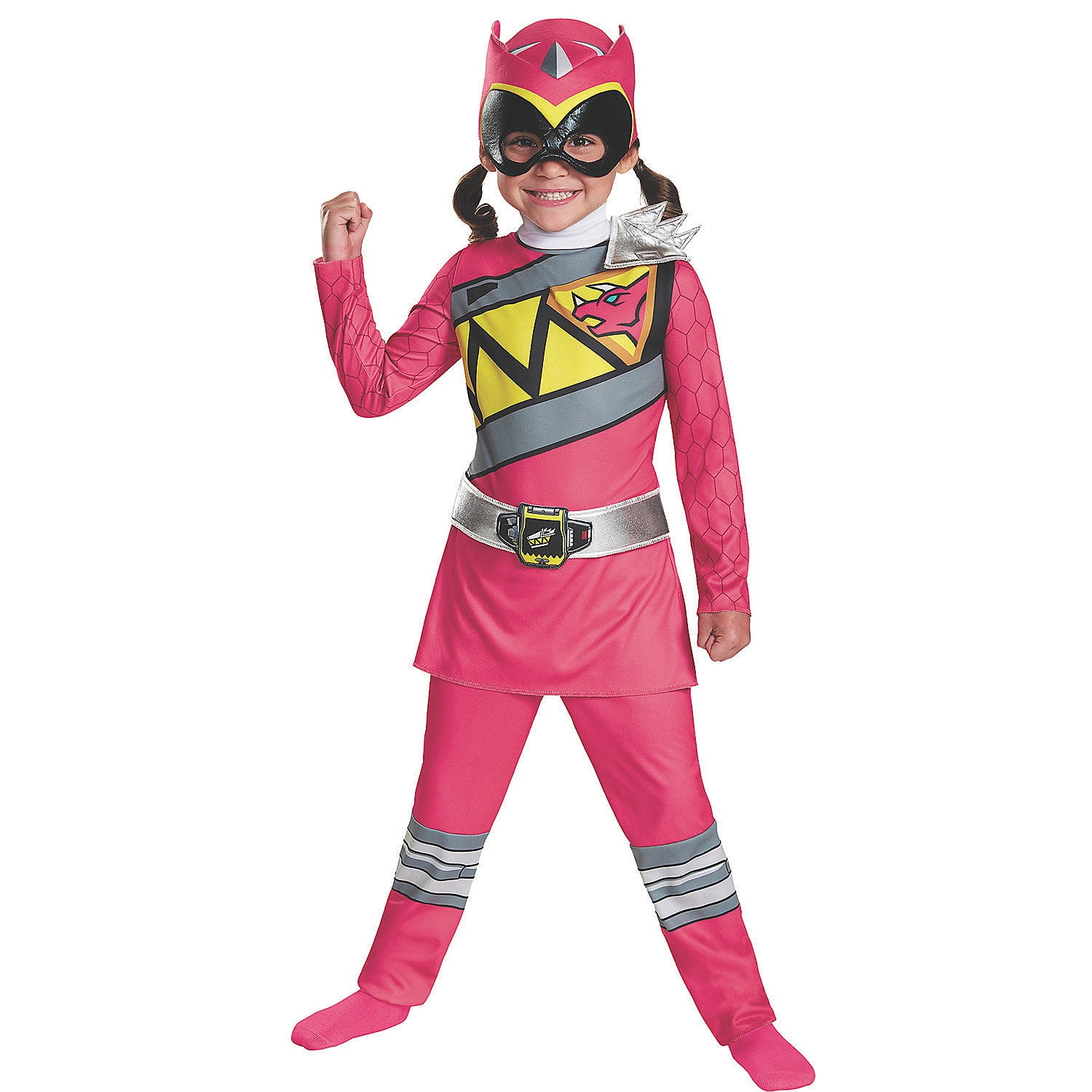 Disguise Toddler Girls' Classic Power Rangers Dino Charge Pink Ranger Costume - 4-6