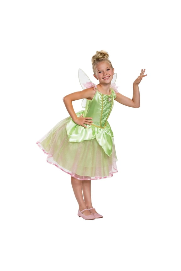 Toddler Girls' Classic Tinker Bell Fairy Dress Costume - Size 4-6