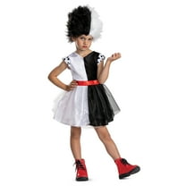 Disguise Toddler Girls' Disney's Cruella de Vil Classic Dress Costume - Size 3T-4T - White