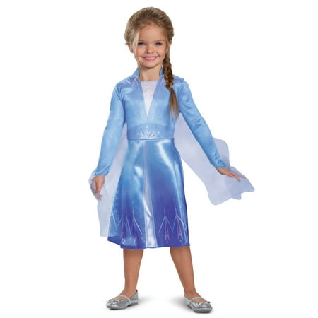 Disguise Toddler Girls' Disney's Frozen Elsa Classic Costume - Size 3T-4T