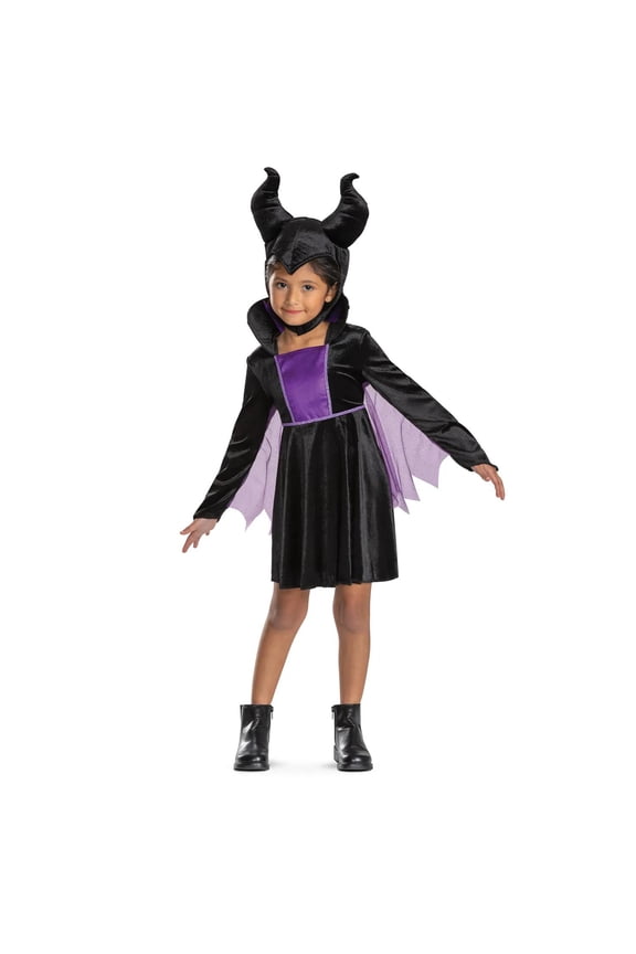 Toddler Girls' Disney's Maleficent Classic Dress Costume - Size 3T-4T - Black