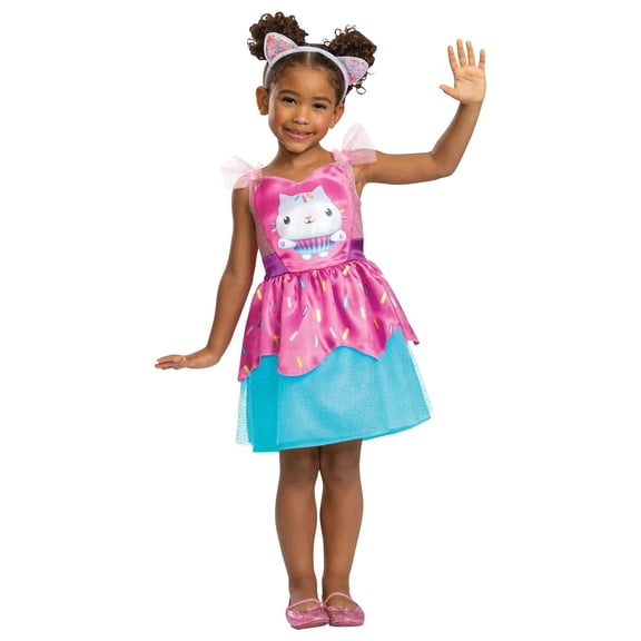 Disguise Toddler Girls' Gabby's Dollhouse Classic Cakey Cat Dress Costume - Size 4-6