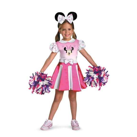 Disney Mickey Mouse Clubhouse Minnie Mouse Cheerleader Costume Girls Small 4-6x