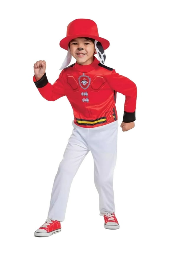Toddler Girls Paw Patrol Marshall Puppy Dog Costume Jumpsuit & Hat 2T