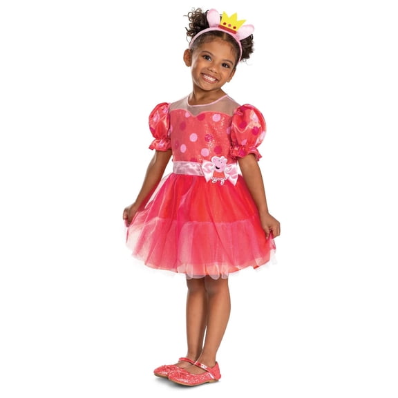 Disguise Toddler Girls' Peppa Pig 20th Anniversary Dress Costume - Size 2T - Pink
