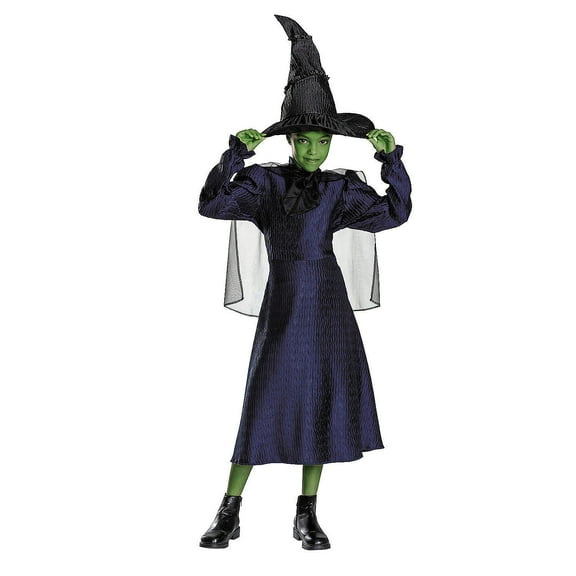 Kids Classic Wicked Elphaba Black & Purple Dress Costume - Extra Small 3T-4T