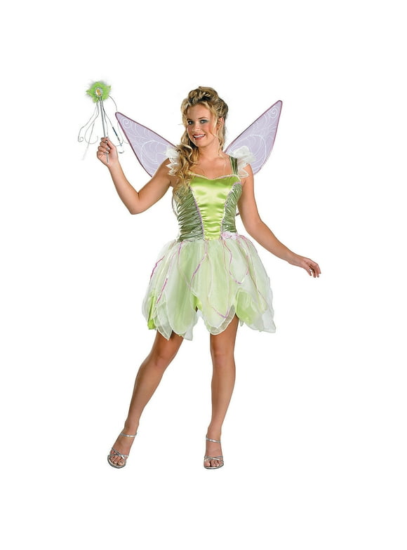 Disguise Women's  Peter Pan Tinker Bell Dress Costume - Size Large