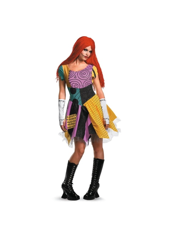 Womens Nightmare Before Christmas Fab Ragdoll Sally Dress Deluxe Costume - Size Medium