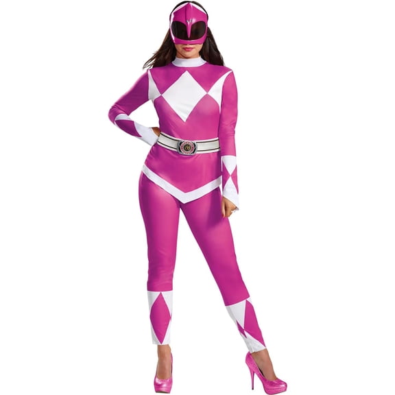 Disguise Womens Pink Ranger Deluxe Costume - Size Large