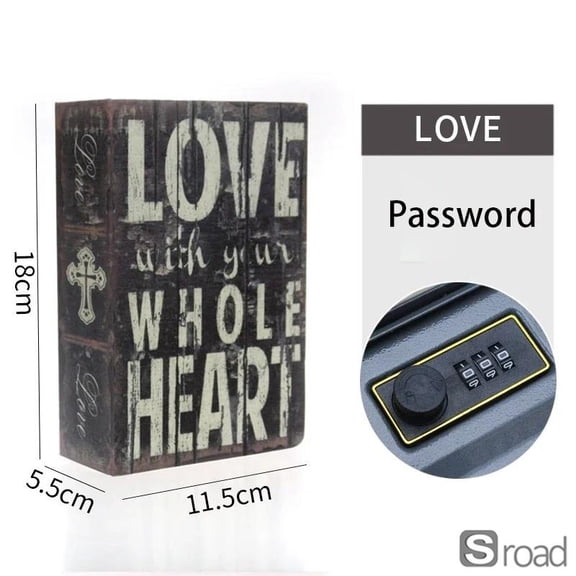 Disguised Book Safe Box With Password Lock - Secret Hidden Security Storage Box For Cash, Jewelry, Valuables, Mini Dictionary Design For Home, Office, Travel