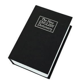 Disguised Dictionary Safe, Unique Design for Hiding Valuables with Coded Lock Security Box for Plain Sight Concealment, Ideal for Home Office Travel (Black, 1Pc)