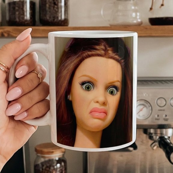 Disgusted Doll Meme Coffee Mug Funny Mug Gift for Friends amp Family 1