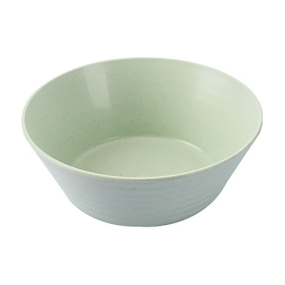 Dish Bowl, Plastic Dinnerware Round Bowl, Unbreakable Wheat Straw Bowls for Salad Soup Noodles, Dishwasher Safe (Green)