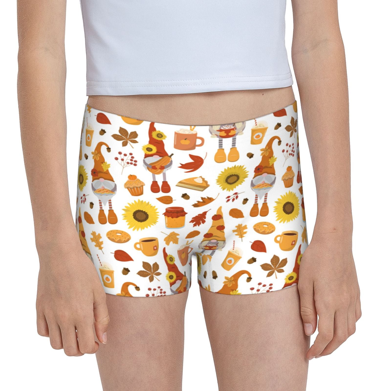 Easygdp Gnomes Autumn Harvest Girls Hipster Cotton Underwear Little