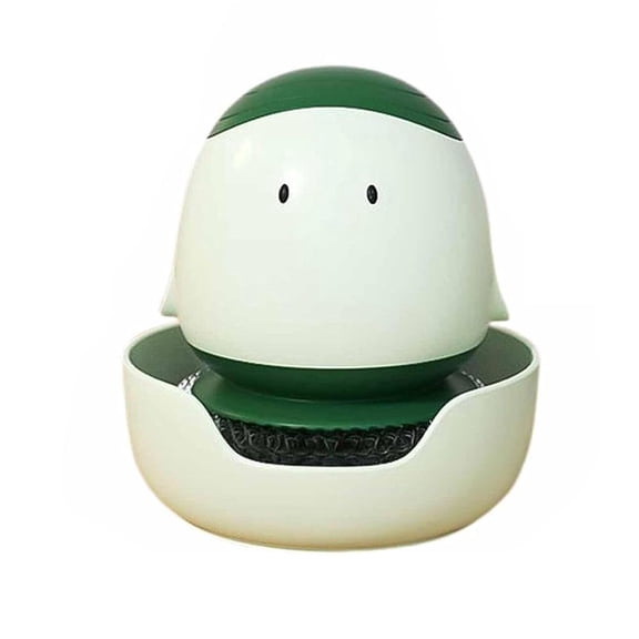 Dish Brush with Soap Dispenser, Automatic Liquid Dishwashing Brushes,Kitchen Scrub Brush for Dishes Pots Pans Sink Cleaning, Cute Chick-shaped Dish Scrubber with Holder Set