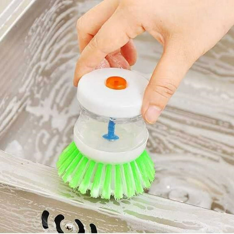 Multifunctional Pressing Cleaning Brush 2 in 1 Soap Dispensing