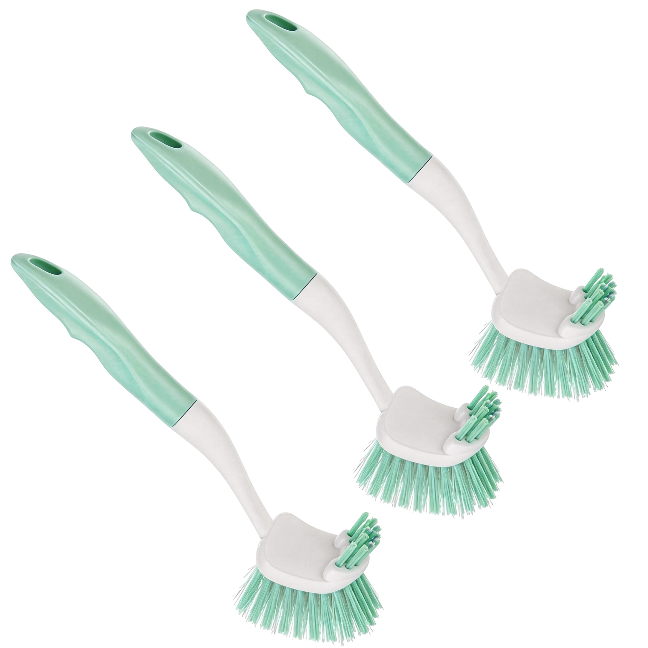 3 Pack Kitchen Dish Brush Set, Non-Scratch Cleaning Scrub Brushes with ...