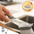 thumbnail image 1 of Dish Cleaning Brush with Soap Dispenser under $5! Ke1Clo Automatic Liquid Adding Brush for Kitchen 9.45 inch Gray, 1 of 7