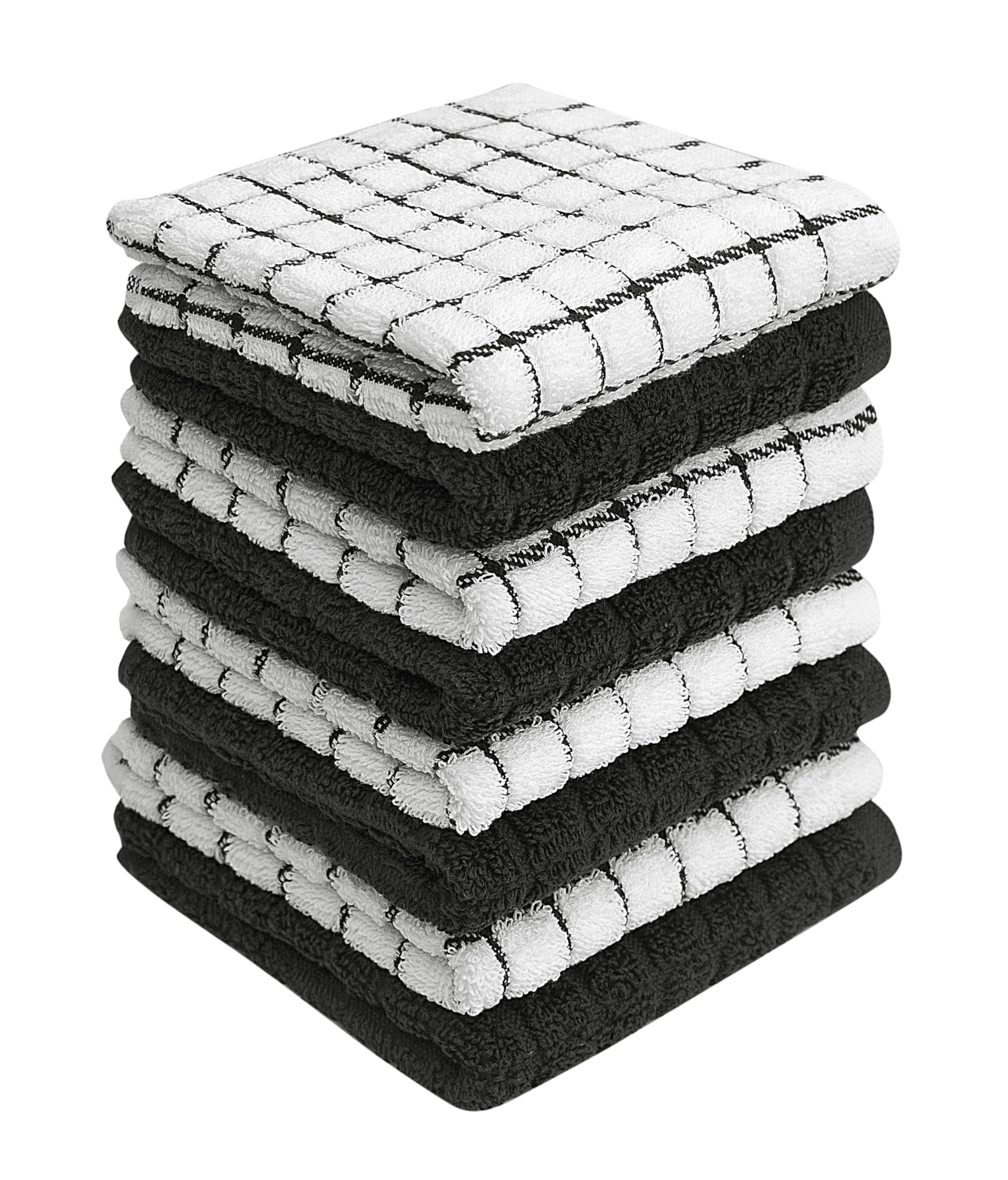Dish Cloths 8 Pack 12x12 Inch 100% Cotton Kitchen Towels 405 GSM Soft Highly Absorbent Durable Cleaning Towels for Kitchen Aqua