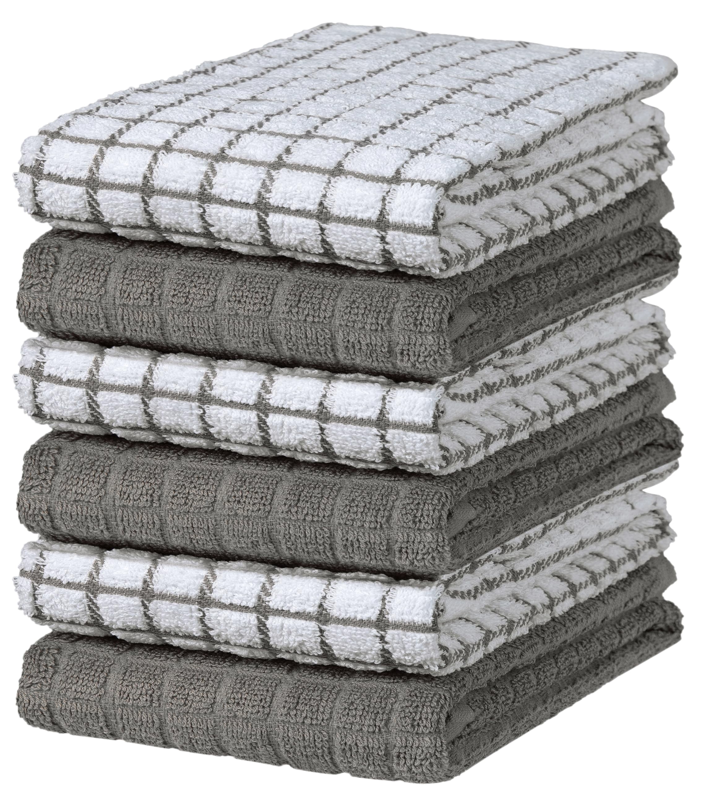 Dish Cloths 8 Pack 12x12 Inch 100% Cotton Kitchen Towels 405 GSM Soft Highly Absorbent Durable Cleaning Towels for Kitchen Aqua
