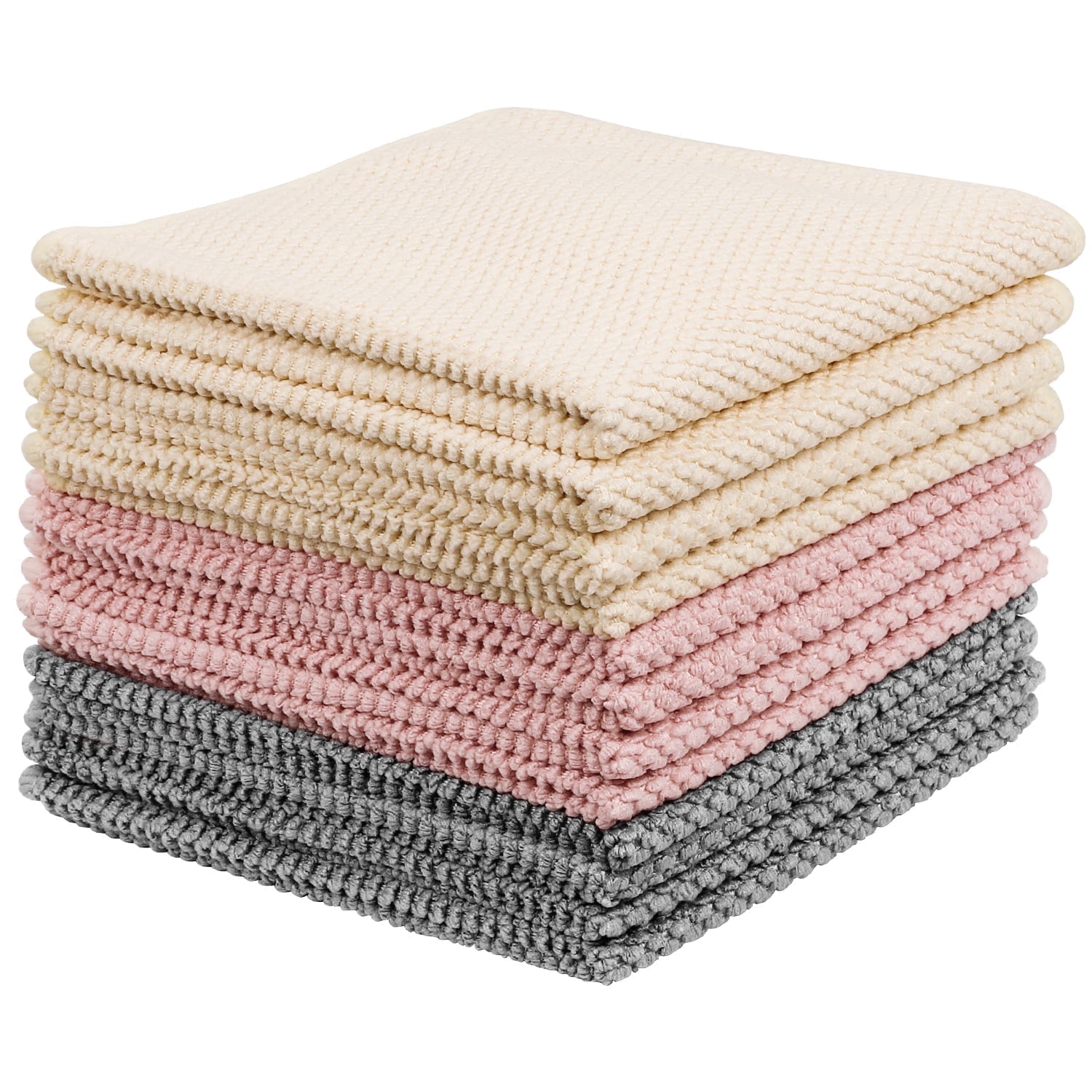 Dish Cloths, Ultra Soft & Highly Absorbent Kitchen Towels, Quick Drying 12x12 inches Tea & Bar Towels, Washcloths Pack of 12 - Walmart.com