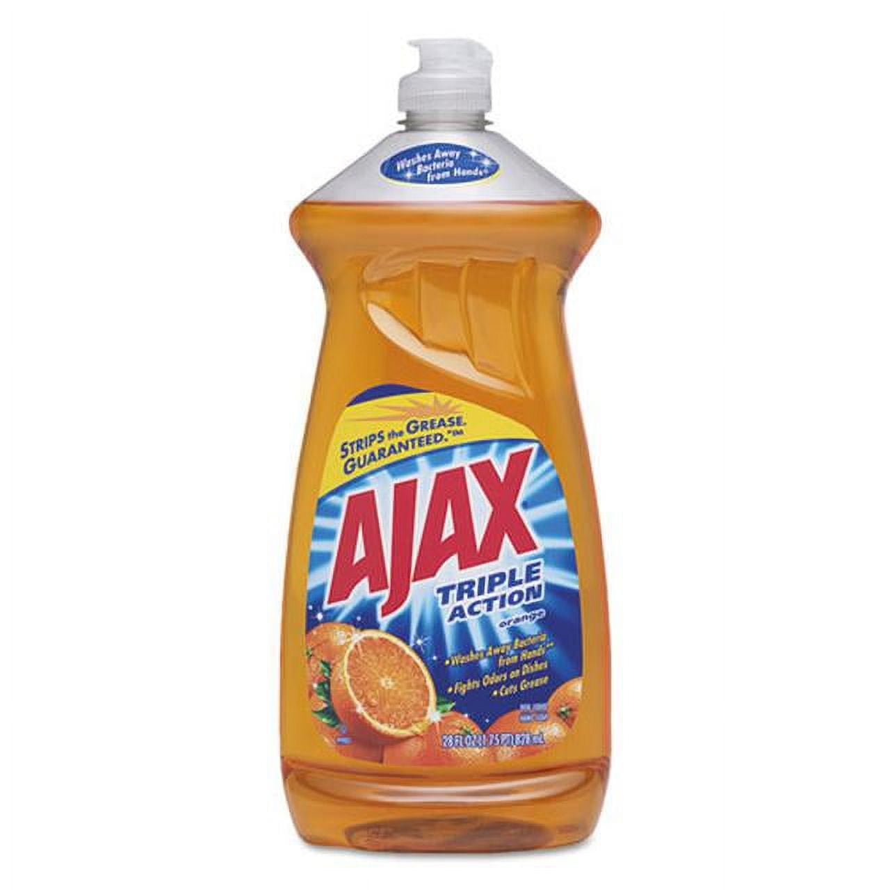 Ajax, Triple Action Orange Dish Liquid and Hand Soap, 28 Oz.,Pack of 9