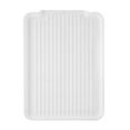thumbnail image 1 of Dish Drain Board and Drying Rack Tray for Kitchen Counter, Plastic Drainboard with Raised Ridges, 12.75 x 17.25 inches - White, 1 of 13