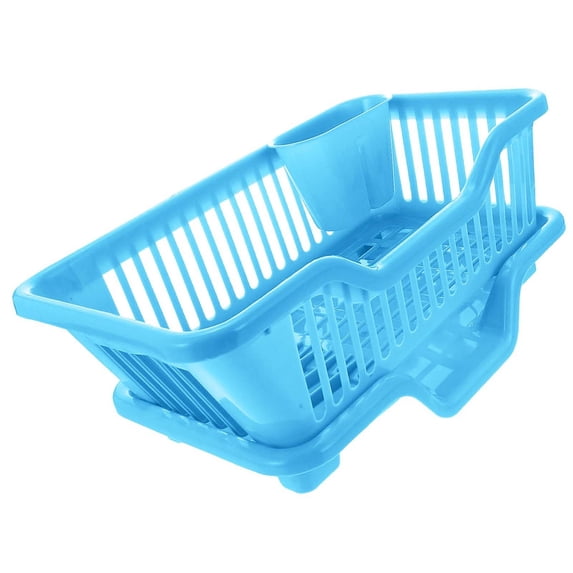 Dish Drainer for Countertops, 7 × 17.5 In Dish Drying Rack for Chopsticks, Heavy Duty Large Plastic Washing Basket for Dishes and Bowls, Multi-Purpose Kitchen Storage Shelf for Cabinet, Pantry, Sink