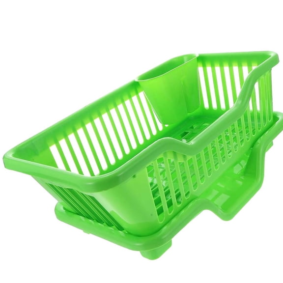 Dish Drainer for Countertops, 7 × 17.5 In Dish Drying Rack for Chopsticks, Heavy Duty Large Plastic Washing Basket for Dishes and Bowls, Multi-Purpose Kitchen Storage Shelf for Cabinet, Pantry, Sink