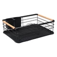 thumbnail image 1 of Dish Drainer For Modern Kitchen Large Stainless Steel Drying Rack With Integrated Cutlery Holder And Durable Matt Black Finish, 1 of 3