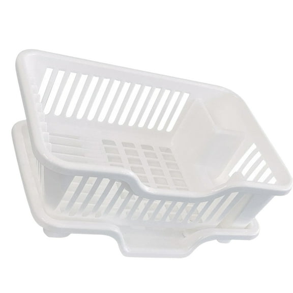 Dish Drainer Sink Drying Rack Dryer Cabinet Organizer Shelf White