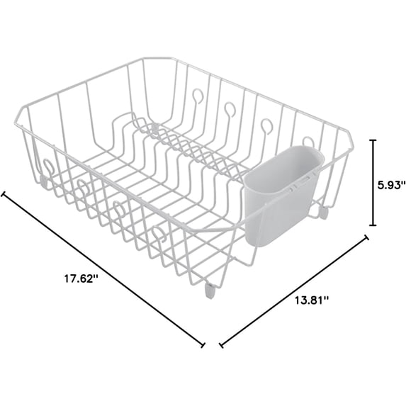 Dish Drainer Tray Large White, Kitchen Counter Drain Board for Drying Rack, Durable Plastic Drip Tray, Keeps Counter Dry, Easy Clean and Space Saving Design