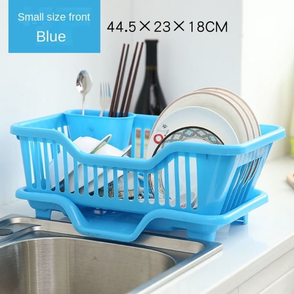 Dish Drying Kitchen Utensils Drainer Rack with Drain Board Countertop Dinnerware Plates Bowls Chopsticks Spoons Organizer