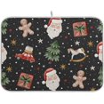 thumbnail image 1 of Dish Drying Mat 16x18 For Kitchen Counter Christmas Tree Pizza Lights Star Absorbent Dishes Drainer Rack Mats Microfiber Reversible Dish Drying Pad Fast Dry Kitchen Accessories, 1 of 6