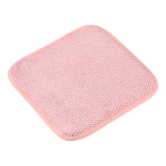 Dish Drying Mat, 7.87" x 7.87" Microfiber Dishes Drainer Mats Kitchen Counter Mats Dish Drying Pad for Countertop-Pink