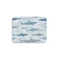 thumbnail image 1 of Dish Drying Mat Absorbent Dish Drainer Kitchen Counter 15.7x11.8inch Dish Drying Pad for Countertops Sinks Draining Racks Blue and Gray Sharks Pattern, 1 of 9